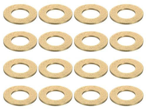 QUARKZMAN 50Pz Rondelle Piatte in Ottone, M8x16x0.8mm Guarnizioni di Tenuta in Ottone Anelli Piatte per Viti Bulloni Riparazione Macchinari, Costruzioni Esterne