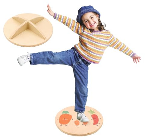 Balansbräda i trä med korsad basbalans barn gungande gungbräda sensorisk träning gungbräda balans träningsutrustning