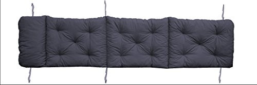 Ambientehome Deckchair Auflage für Liege, Polsterauflage, Kissen, grau, ca. 195x49x10 cm