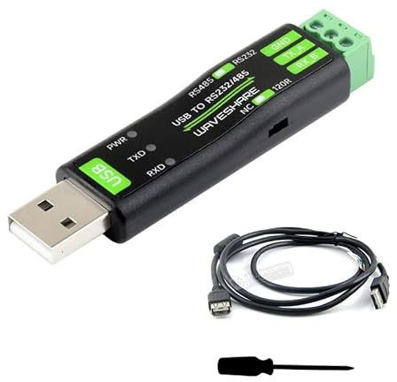USB to RS232 RS485 Converter Adapter, FT232RNL Chip, USB Serial Interface with Surge Protection, for Windows, Linux, MacOS, Supports Industrial Serial Devices, Compact & Plug-and-Play