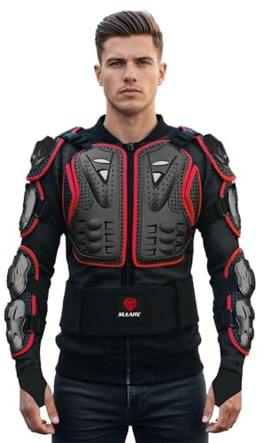 YEASQGS Motorcycle Protective Jacket Motocross Body Armour Motorbike Body Guard ATV Cycling Spine Protector Racing Protection Gear Enduro MTB,Dirt Bike (Jacket Only)