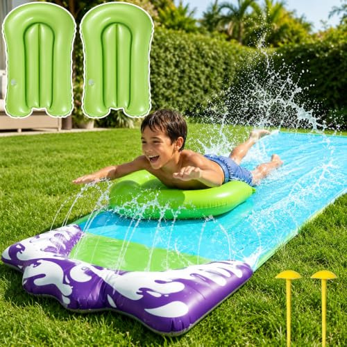 CHUANFU 480 x 70 cm Wasserrutsche Single, Wasserrutsche Garten für Kinder