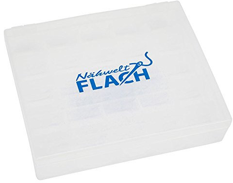 Nähwelt Flach Spulenbox Logo (leer, passend für 25 Spulen)