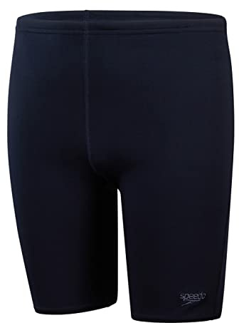 Speedo Boy's Endurance+ JaMer SwiMing Trunks | Training | Chlorine Resistant | Quick Drying | Stretch Fabric | Comfort Fit, True Navy, 44