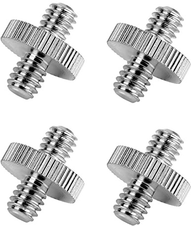 Rnitle Adaptateur de Vis de Caméra[4 Pièces ],Standard 1/4 mâle à 1/4 Adaptateur mâle fileté,Caméra Vis de trépied Adaptateur Convertisseur pour Appareil Photo/Monopode/Trépied/Cage de Caméra