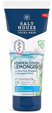Salthouse Totes Meer Lemongrass Lotion pour le corps à la citronnelle, soin longue durée avec extrait de citronnelle, apaisant et rafraîchissant, 200 ml