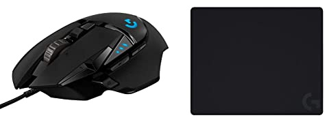 Logitech G502 Hero Wired Gaming Mouse + G440 Hard Gaming Mouse Pad Bundle - Black