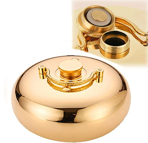 Klassische Kupfer Wärmflasche Wärmwasser Flaschen Groß Bettflasche für Erwachsene, Geschenke für Frauen, Gold (Color : Smooth bottle, Size : XL-2L)