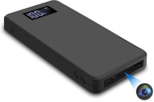 Videocamera di sorveglianza portatile da 1080P, piccola fotocamera da 10000 mAh, con visione notturna, rilevamento del movimento, 50 ore, sensore di gravità, registrazione in loop (32 GB)