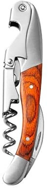 Sacacorchos multifuncional de acero inoxidable con funda de cuero, el mejor juego de herramientas de cocina con abridor de botellas, abrelatas y abridor de vino