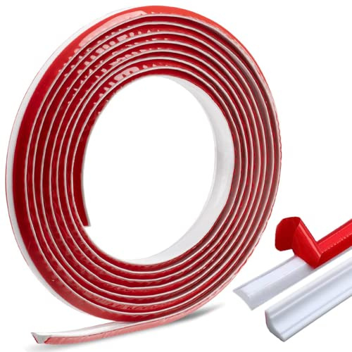 Self Adhesive PVC Quadrant Trim 5M, 12x9mm Flexible Corner Edging Strip for Home Wall Floor Ceiling Worktop Moulding Decoration