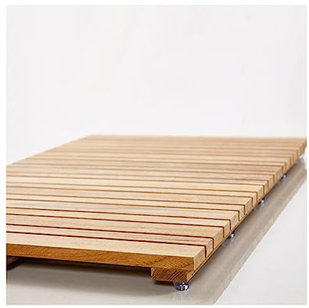 Holz-Badewannen-Bodenmatte, Teakholz-Badematte, hölzerne Duschmatte for Badezimmer, rutschfeste Holzboden-stabile Matte for Innendusche, Luxus-Spa, Zuhause oder draußen ( Size : 85x90cm/33.46x35.43in