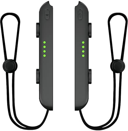 Lonxmovs Lot de 2 sangles de poignet pour Switch Joycon – Accessoires de rechange pour sangles Joy Con (Noir)