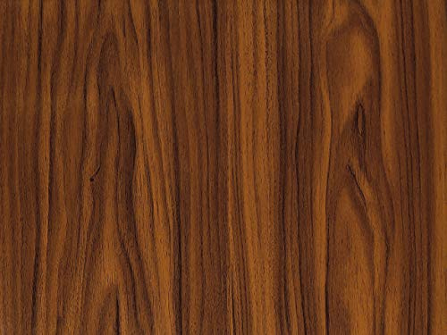 DecoMeister Vinilo Adhesivo para Muebles 90x50 cm - Papel Decorativo con Efecto Madera para Cocina, Armarios y Mesa - Lámina Autoadhesiva Termoformable, Impermeable y Lavable - Nogal Dorado