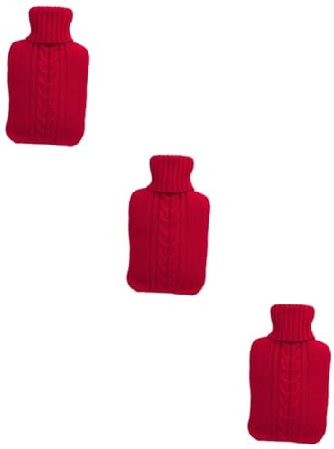 minkissy 3St Wärmflaschenbezug für Damen Wärmbeutel stricken Hände Heizkissen hausmittel home wärmeflasche Wärmflaschenetui gestrickte Abdeckung warm halten Thermosflasche Fußwärmer