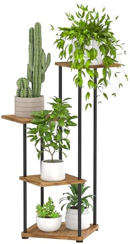 Digtokore Plant Stand Indoor, 4-Tier Tall Plant Stands Plant Shelf Indoor Clearance, Corner Display Rack Flower Pot Holder, Metal Flower Shelves for Multiple Plants