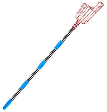 FUNOMOCYA Recolector De Frutas Portátil Pértiga De Acero Inoxidable Desmontable 6 Secciones 2,4 m para Jardinería Huerto Granja Parques Ligero