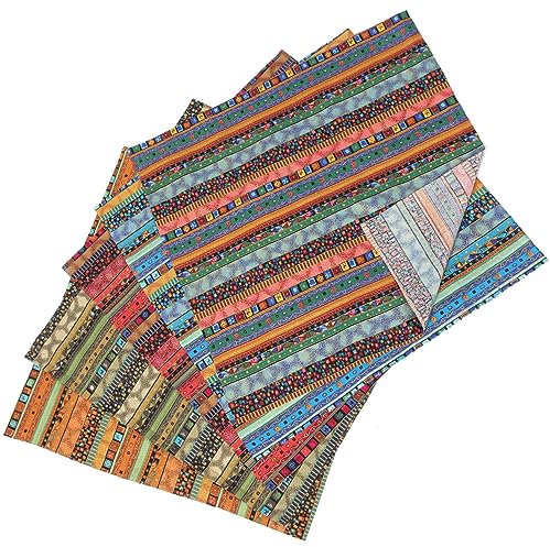 STOBOK 5blätter Vintage- -Stoffe Für -projekte Für Quilten Basteln Nähen Patchwork Und Dekorationen Hochwertige Druckmuster Für Kreative Handarbeiten