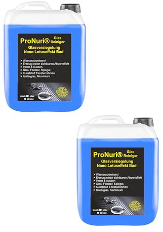 2x 10 L PN Glasreiniger Glasversiegelung Nano Lotuseffekt Nano Spiegel Bad Auto
