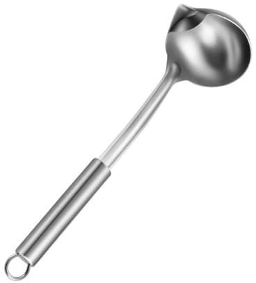 TOPBATHY Separador De Aceite Cuchara De Cocina Filtro De Acero Inoxidable Mango Cómodo 1 Unidad
