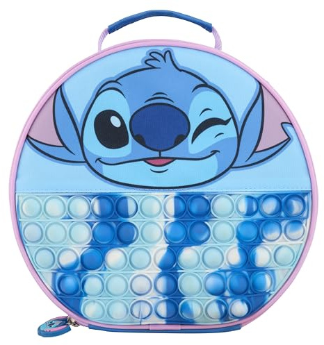 Disney Stitch Sensory Pop It Lunch Bag by Polar Gear – Lightweight & Durable with Wipe-Clean Lining, Insulated to Keep Food Fresh, Cool Bag with Zip Closure – Ideal for School or Trips