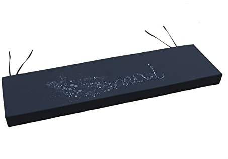 JXYQ Cuscino per Panca da Esterno per patioCuscino per Altalena Accetta specifiche (Cuscino per Panca Personalizzato Nero)