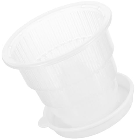 ibasenice Maceta para Orquídeas Transparente con Aireación Interior y Plato, Maceta De Plástico para Vivero De 10 Cm, Contenedor Transpirable para Cultivo y Crecimiento Radicular Jardinería