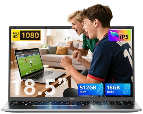 ACEMAGIC 18,5 Zoll Laptop,Twin Lake N150 (bis zu 3,6 GHz),8000mAh,16 GB DDR4 512 GB SSD bis zu 2 TB, 1920 x 1080 IPS Full HD Laptop, BT5.0, HDMI, Typ-C, 180° Öffnen und Schließen | Prozessor N150 bis zu 3,6 GHz, 512 GB SSD, WLAN, HDMI, Notebook und Laptop für Büro und Unterhaltung