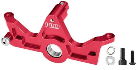 Aluminum 7075-T6 Alloy Bearing Motor Mount for Traxxas 1:10 Slash 4X4 / Hoss 3S / Bigfoot 4X4 / Ford Raptor R Ultimate/Stampede 4WD Upgrades - Red