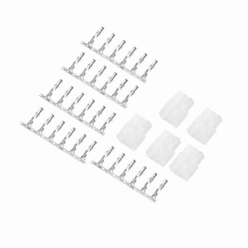 Generic 6 Pin Short Wave Power Socket Cable Connector Plug for FT-897D FT-857D IC-725A, 5 Pcs Replacement Connectors Set for Radio Power Cord Interface