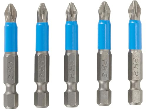 Lot de 5 embouts de tournevis cruciformes PH2 de 50 mm - 5 pièces de 50 mm conçus pour une utilisation durable avec une durabilité appropriée et un fonctionnement constant