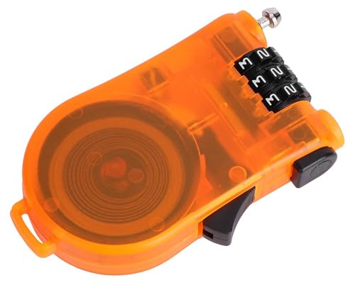 CHICIRIS Verrou de Casque Antivol étanche et Rétractable, Mini Serrure pour Armoires, Boîtes à Outils de Moto, Verrouillage par Mot de Passe pour Casques de Moto, Longueur Réglable 1 M, Résistant à