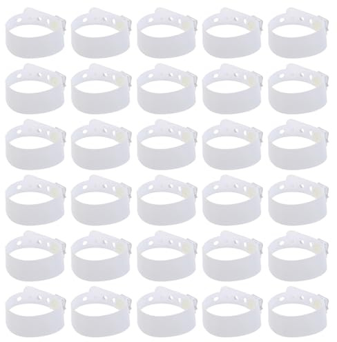 Lurrose Braccialetti Medici Monouso in Pvc Impermeabili 100 Pezzi Chiusura a Scatto, Braccialetti Identificativi Ospedalieri Scrivibili per Pazienti, Fasce Resistenti Agli Strappi per Uso