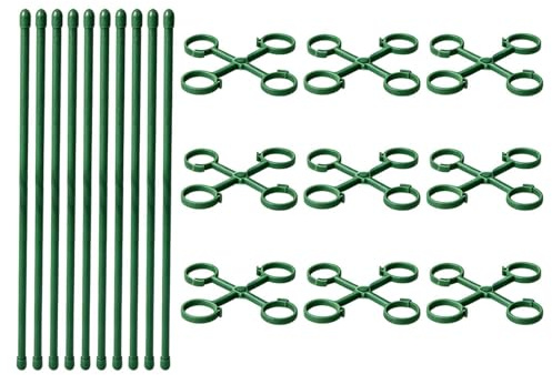 Supporti Per Piante Da Interno 130G Traliccio Rampicante Verde | Pali Da Giardino Supporto Per Piante | Interni Esterni Aiuole Rialzate Monstera Pomodori Frutta Verdura Traliccio