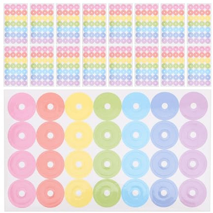 SEWOART Etichette Adesive di Rinforzo per Fori, 20 Fogli per Protezione Buchi, Design Delicato, Facili da Usare, per Scrapbook e Ufficio, Perfette per Attività DIY