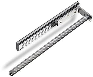 SOTECH 2 Stück ausziehbare Handtuchhalter TED 1-armig Chrom poliert (Aluminium, 325-487 mm) Teleskop Handtuchauszug für Bad oder Küche