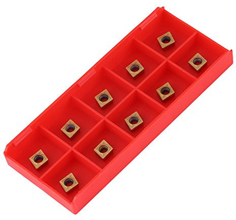 Lot de 10 fraises CNC en métal dur - Pour demi-coupe en acier - CCMT060204-HM YBC251