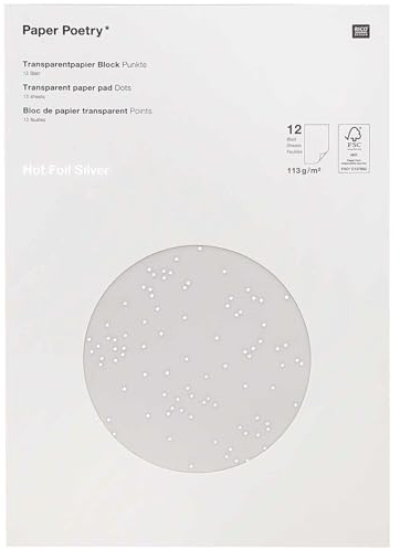 Transparentpapier, Punkte / Silber Fsc Mix