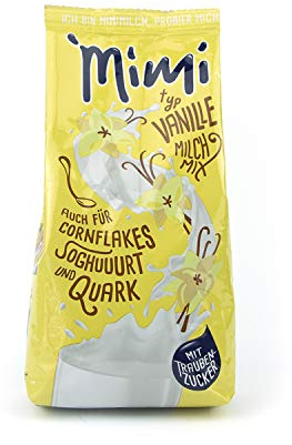 Mimi Milchmix Vanille Getränkepulver, 2 x 400 g, in warmer und kalter Milch löslich, Milch Mix mit Vanillegeschmack, Pulver für Milch mit sehr guter Löslichkeit
