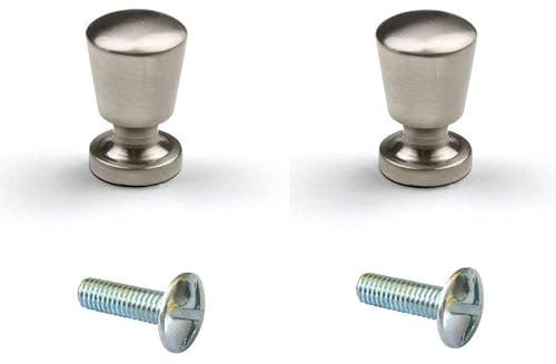 cyclingcolors 2x Möbelknäufe Möbelknöpfe Metall gebürstetes Nickel 15mm silber verchromt modern Schrankgriffe Schubladenknopf Schubladenknopf