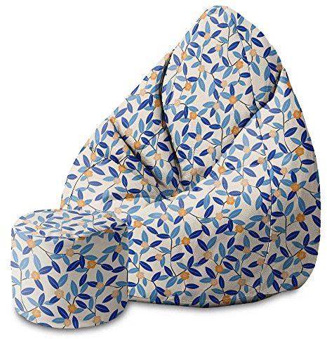 DreamRoots Sitzsack Erwachsene 80x80x120, Energy Blues