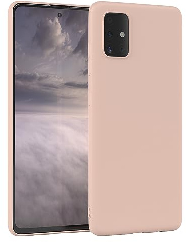 EAZY CASE - Silikonhülle für Samsung Galaxy A51 Hülle Silikon Case Altrosa weich stoßfeste Handyhülle Galaxy A51 Schutzhülle mit Kameraschutz Dünn Premium Schutz Cover TPU Phone Bumper in Pastell Rosa