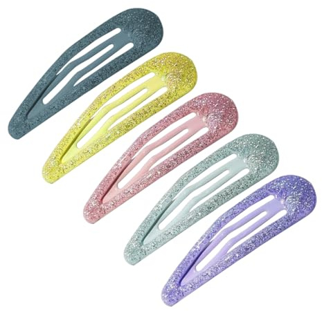 GNALIA 5 Pièces Barrettes À Cheveux Fille Couleur Bonbon Barrettes Pinces À Cheveux Enfant À Pression En Métal Mini Épingles À Cheveux Bébés Girls Snap Hair Clip Metal Pour Fille Enfant