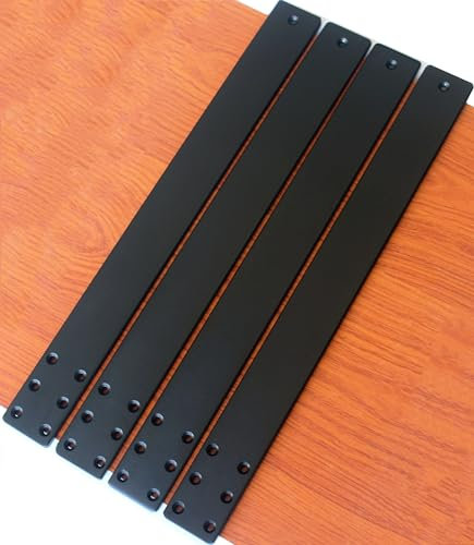 Versteckte Arbeitsplatten-Halterungen, 10 mm dick, robust, versteckte Granit-Arbeitsplatte, schwebende Regalhalterung für Granit, Quarz, Holz, Beton, Arbeitsplatten, 7 Senkbohrungen, 3 Stück