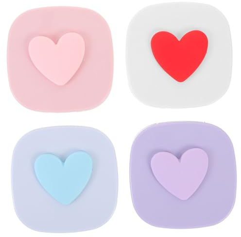 COLLBATH 4sets Travel Lens Holder Leakproof Small Lens Box Pp Material Case Portable Contact Storage Makeup Container