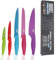 Bladez Professional Kitchen Knife Set, 5 Pcs Stainless Steel Kitchen Knives Set with Ultra Sharp Blade and Soft Handle, Includes Chef, Bread, Carving, Utility and Paring Knife, All in a Gift Box