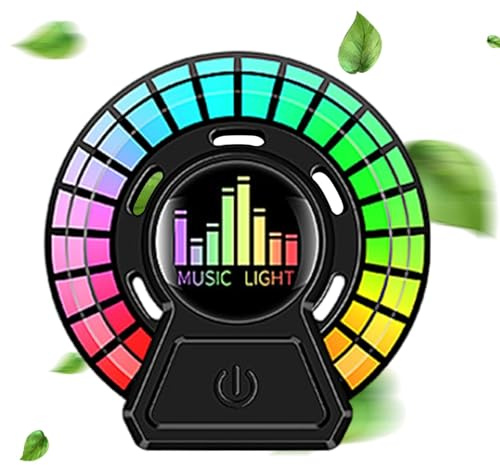 Kioriur Diffusore d'aria per auto con luce,Profumo per auto con luce, diffusore auto lampada di profumo, luce LED ritmo deodorante auto, aromaterapia auto