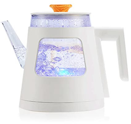 USMCPQVXN Electric Kettle Glass 1.2L Tea Kettle with Led Light, Quick Boil Kettle Led Indicator, Tech for Coffee, Tea, Beverages, Hot Water,Cold Touch Handle