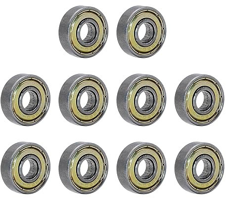 608ZZ Rillenlager, 8 mm x 22 mm x 7 mm, Hartstahl-Kugellager für industrielle Skateboards, 10 Stück