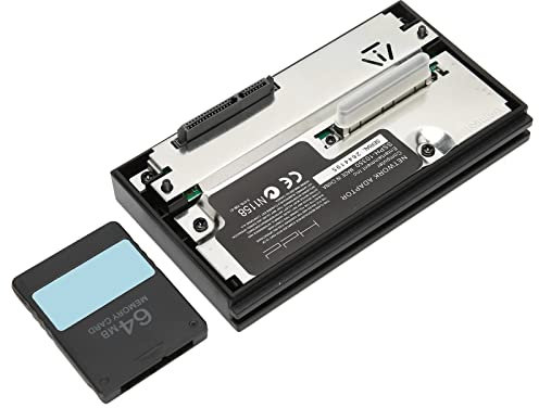 SENECESLI Adattatore HDD Interfaccia SATA per PS 2, Adattatore di Rete Interfaccia SATA Set Adattatori Disco Rigido HDD e Scheda di Memoria FMCB Versione 1.953 64 MB Libera McBoot